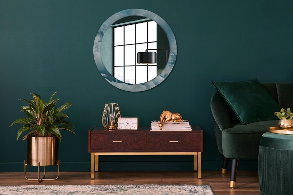 Runder spiegel mit dekoration Blauer Onyx-Marmor
