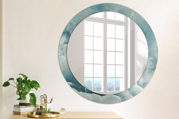 Runder spiegel mit dekoration Blauer Onyx-Marmor