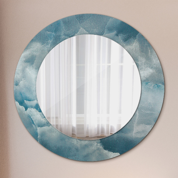 Runder spiegel mit dekoration Blauer Onyx-Marmor