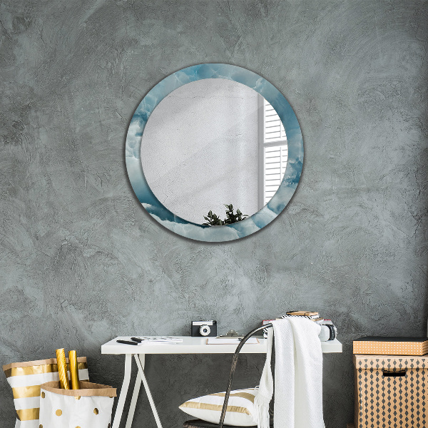 Runder spiegel mit dekoration Blauer Onyx-Marmor