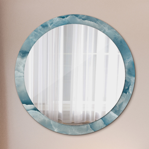 Runder spiegel mit dekoration Blauer Onyx-Marmor