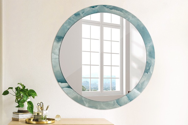 Runder spiegel mit dekoration Blauer Onyx-Marmor