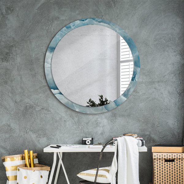 Runder spiegel mit dekoration Blauer Onyx-Marmor