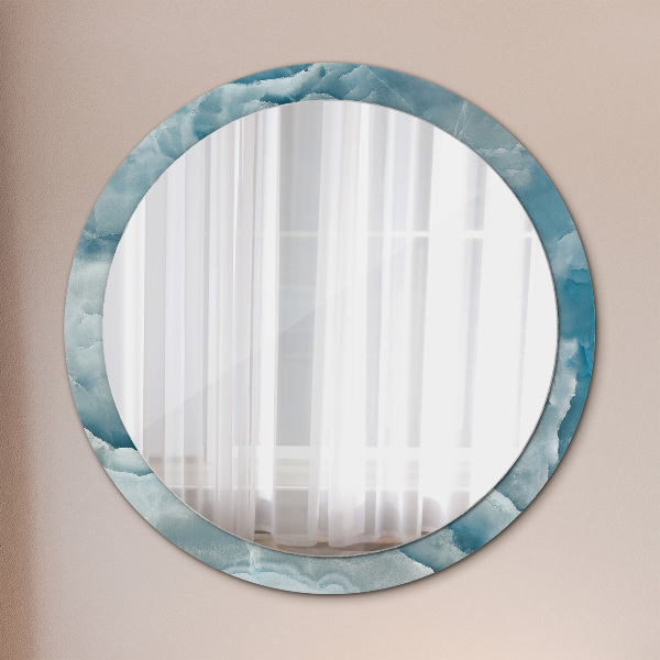 Runder spiegel mit dekoration Blauer Onyx-Marmor