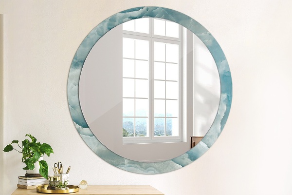 Runder spiegel mit dekoration Blauer Onyx-Marmor