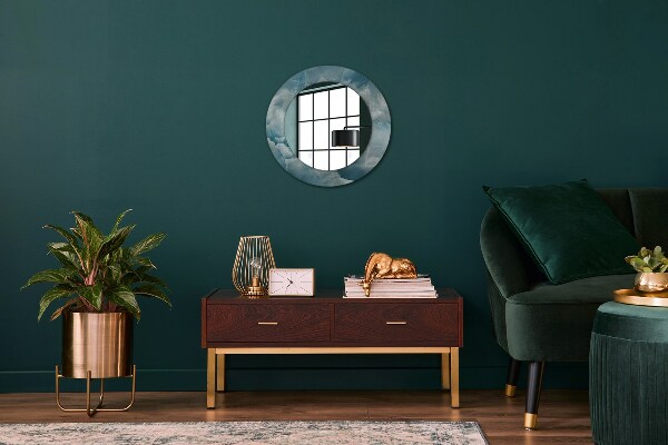 Runder spiegel mit dekoration Blauer Onyx-Marmor