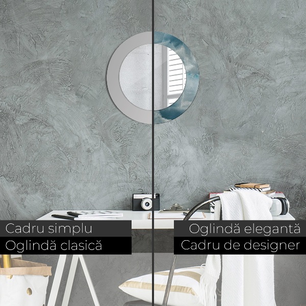Runder spiegel mit dekoration Blauer Onyx-Marmor