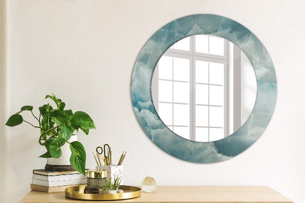 Runder spiegel mit dekoration Blauer Onyx-Marmor