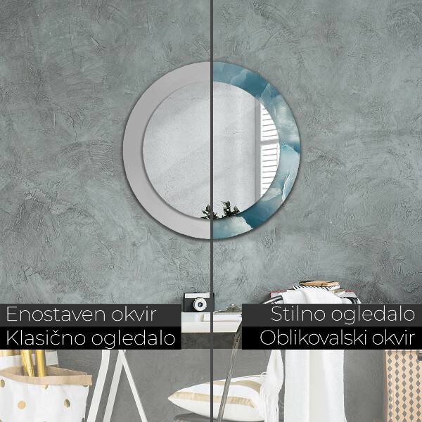 Runder spiegel mit dekoration Blauer Onyx-Marmor
