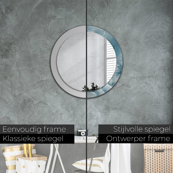 Runder spiegel mit dekoration Blauer Onyx-Marmor