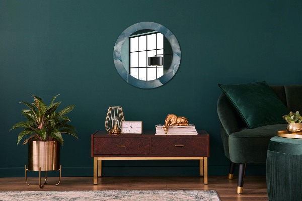 Runder spiegel mit dekoration Blauer Onyx-Marmor