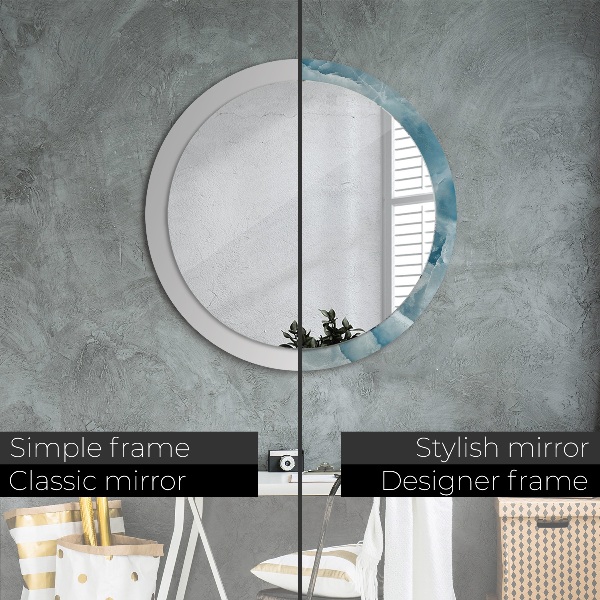 Runder spiegel mit dekoration Blauer Onyx-Marmor