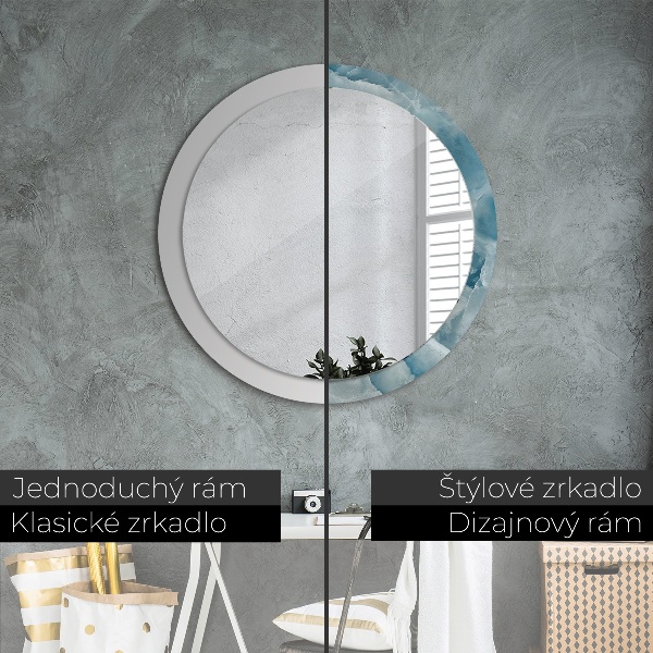 Runder spiegel mit dekoration Blauer Onyx-Marmor