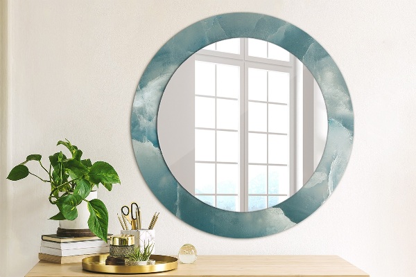Runder spiegel mit dekoration Blauer Onyx-Marmor