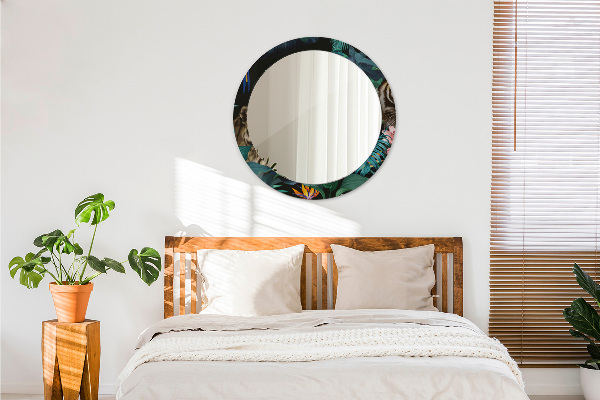 Runder spiegel mit dekoration Wald im Dschungel