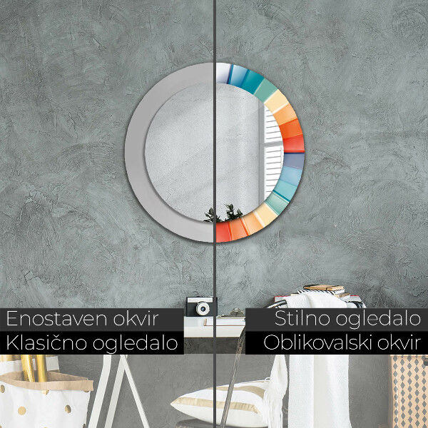 Runder spiegel aufdruck Radiale konzentrische Gürtel