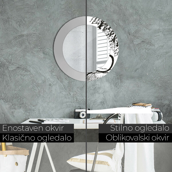 Runder spiegel aufdruck Graffiti-Muster