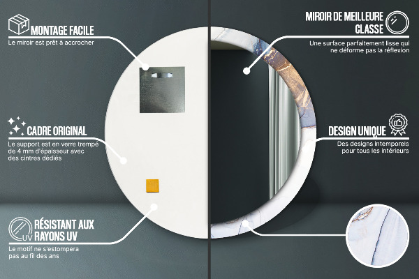 Runder spiegel aufdruck Abstrakte flüssige Kunst