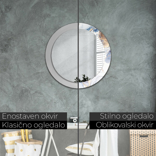 Runder spiegel aufdruck Abstrakte flüssige Kunst