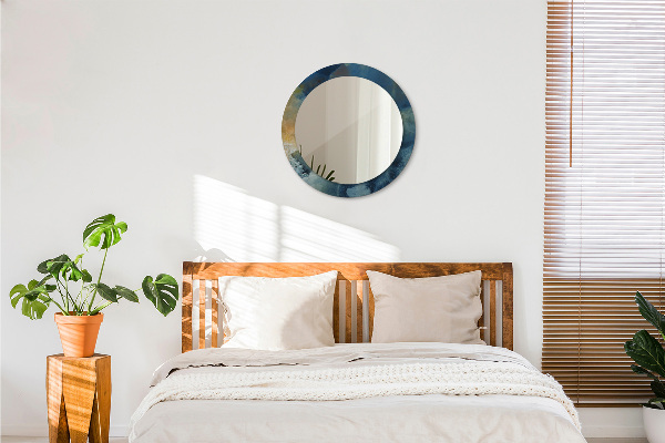 Runder spiegel mit dekoration Marmor onyx