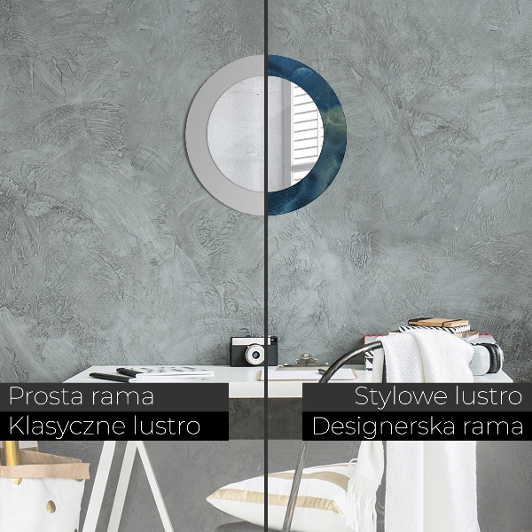 Runder spiegel mit dekoration Marmor onyx