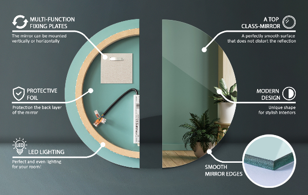 Badezimmer spiegel runde mit led fi 100 cm