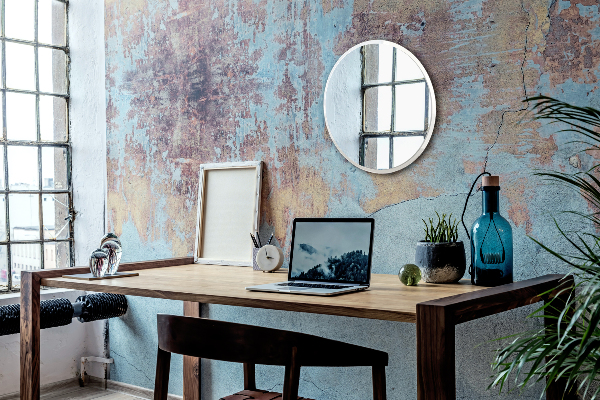 Wohnzimmer spiegel runder weißer rahmen fi 50 cm