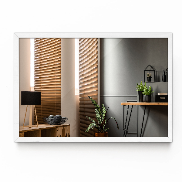 Wandspiegel schlafzimmer rechteckig weiß 100x70 cm