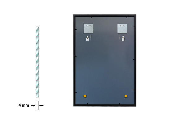 Wohnzimmer spiegel rechteckiger schwarz rahmen 80x60 cm