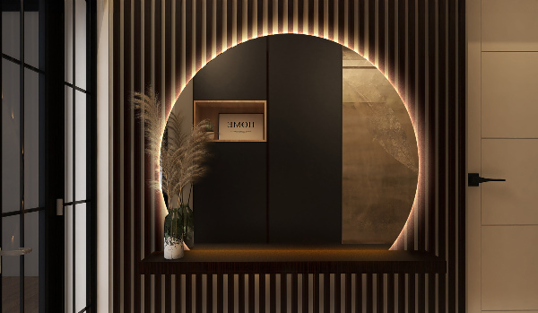 LED spiegel angeschnitten rund 74x90 cm