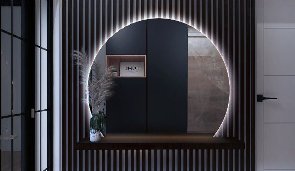 LED abgeschnittener spiegel 84x100 cm