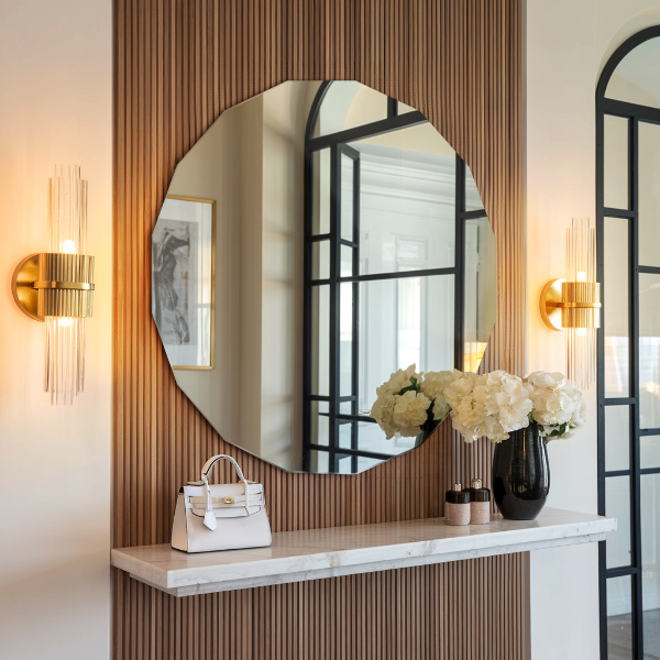 Polygonspiegel einzigartiges Design 60x60 cm