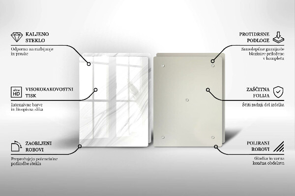 Herdabdeckung Zarter Marmor