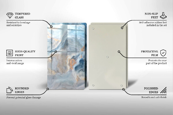 Herdabdeckung Marmorstruktur