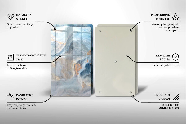 Herdabdeckung Marmorstruktur