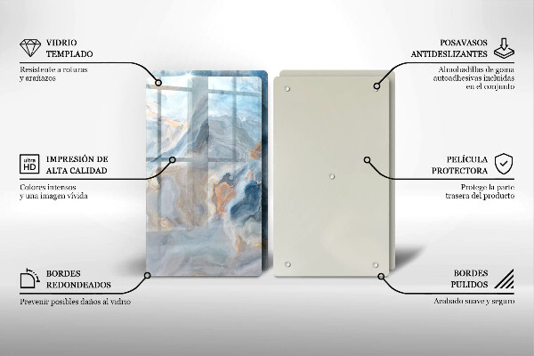 Herdabdeckung Marmorstruktur