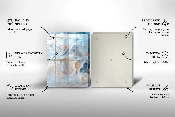Herdabdeckung Marmorstruktur