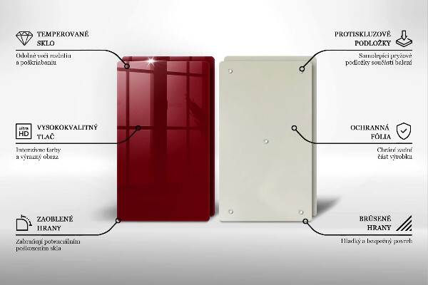 Herdabdeckplatte glas weinrote Farbe