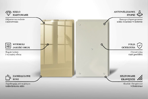 Herdabdeckplatte glas Beige Farbe