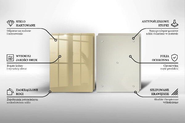 Herdabdeckplatte glas Beige Farbe