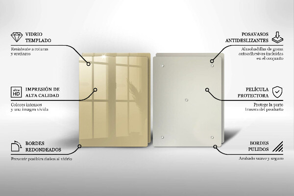 Herdabdeckplatte glas Beige Farbe