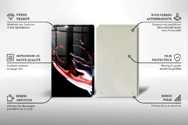 Herdabdeckung Ein Glas Rotwein