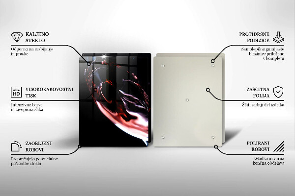 Herdabdeckung Ein Glas Rotwein