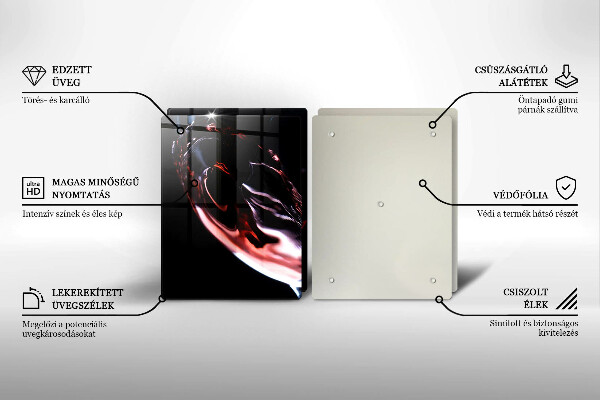 Herdabdeckung Ein Glas Rotwein
