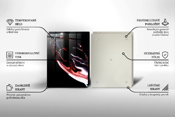 Herdabdeckung Ein Glas Rotwein