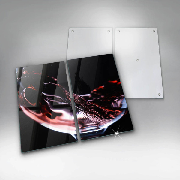 Herdabdeckung Ein Glas Rotwein