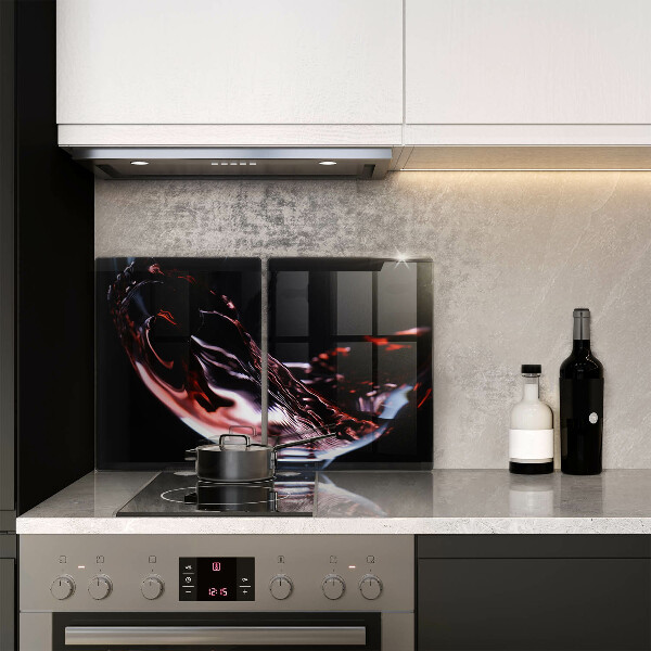 Herdabdeckung Ein Glas Rotwein