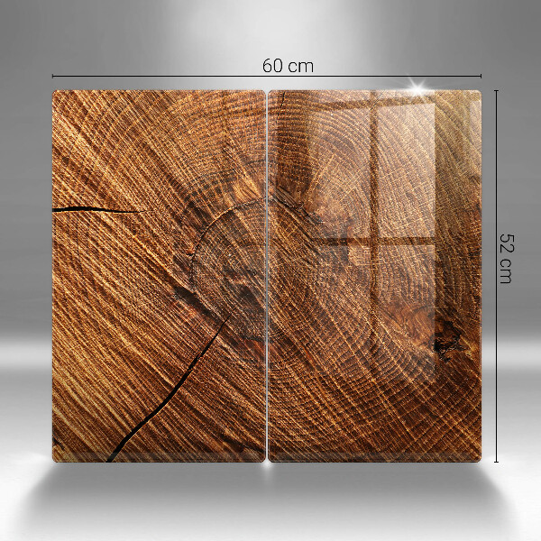 Herdabdeckung Holzstruktur