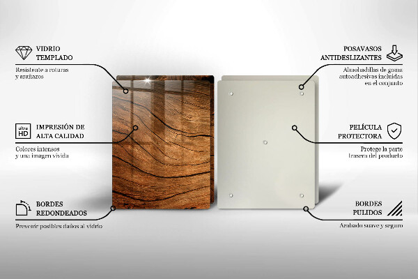 Herdabdeckung Holzbrettstruktur