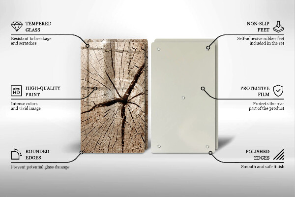 Herdabdeckung Querschnitt eines Baumes